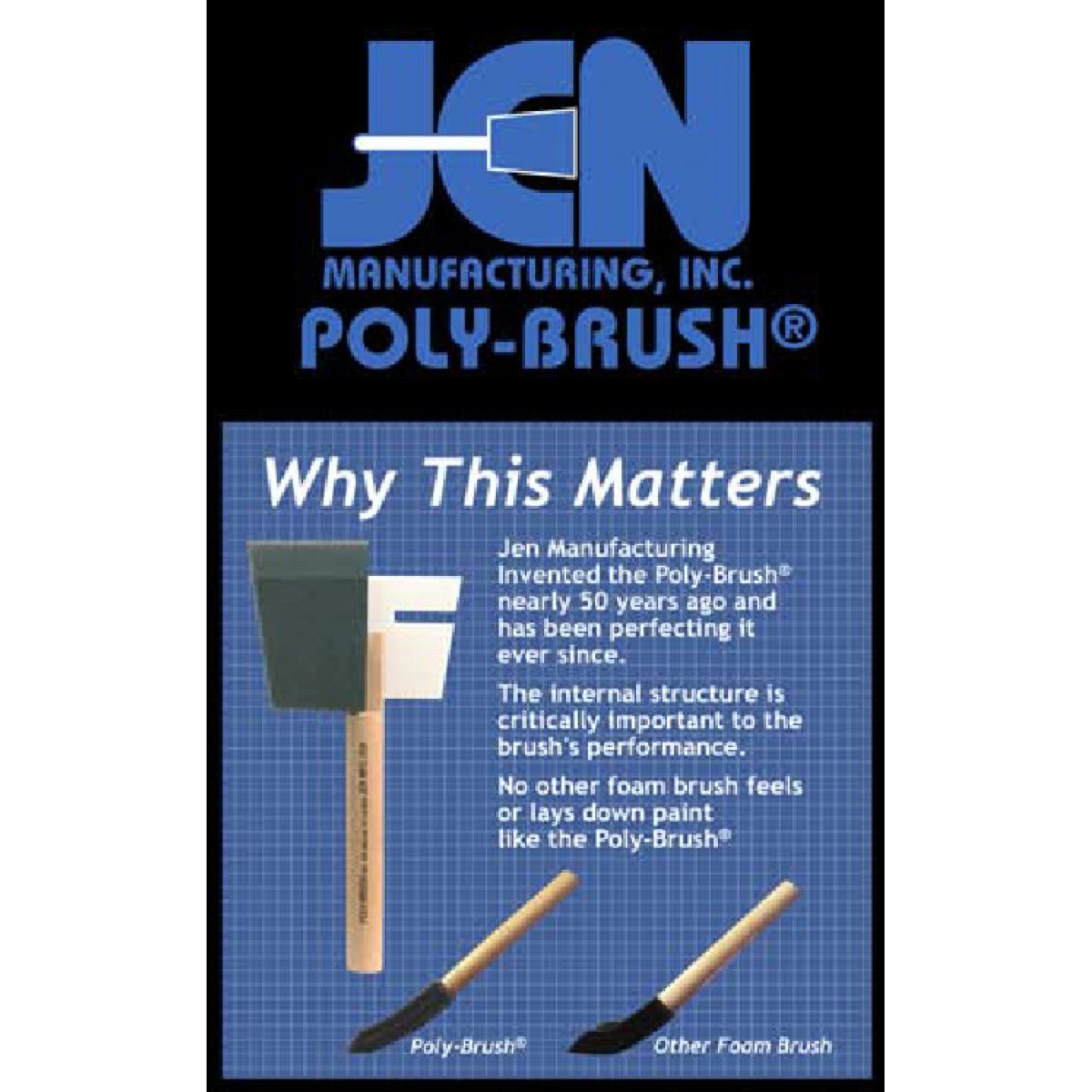 JEN Poly-Sponge Brushes 3/Pkg-2 Width